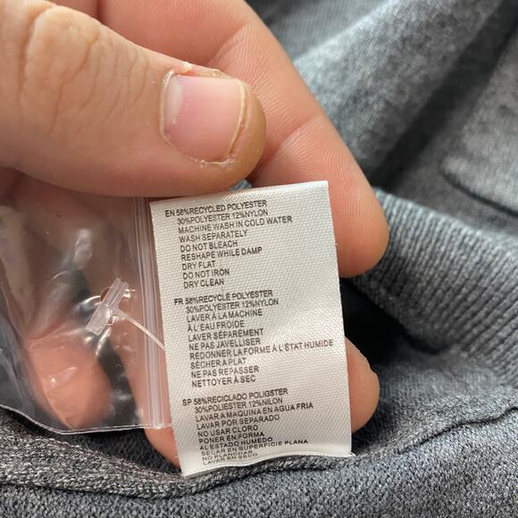 RDI Sweater Womens Medium Grey Collared Pullover Oversized Boyfriend‎ Knit - Picture 6 of 8